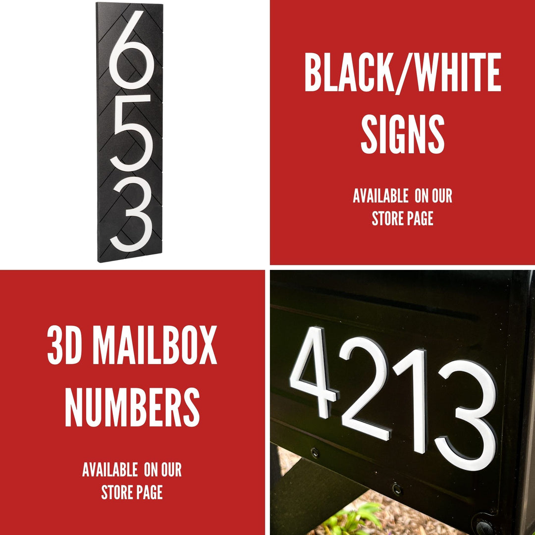 Customized Premium Large Address Sign (Reflective 20 Inch Vertical)