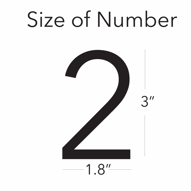 3D Acrylic Mailbox Numbers (2 inch - 3 inch - 4 inch)