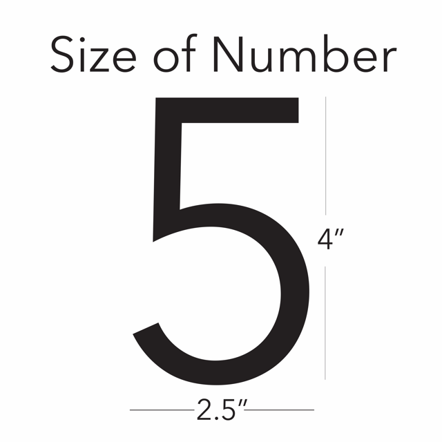 3D Acrylic Mailbox Numbers (2 inch - 3 inch - 4 inch)
