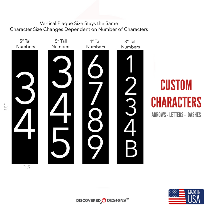 Customized Address Sign Mailbox Numbers - Fits on 4x4 Post (Reflective)