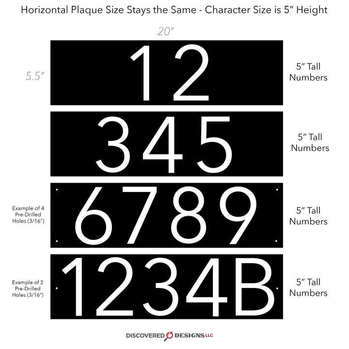 Customized Premium Large Address Sign (Reflective 20 Inch Horizontal)