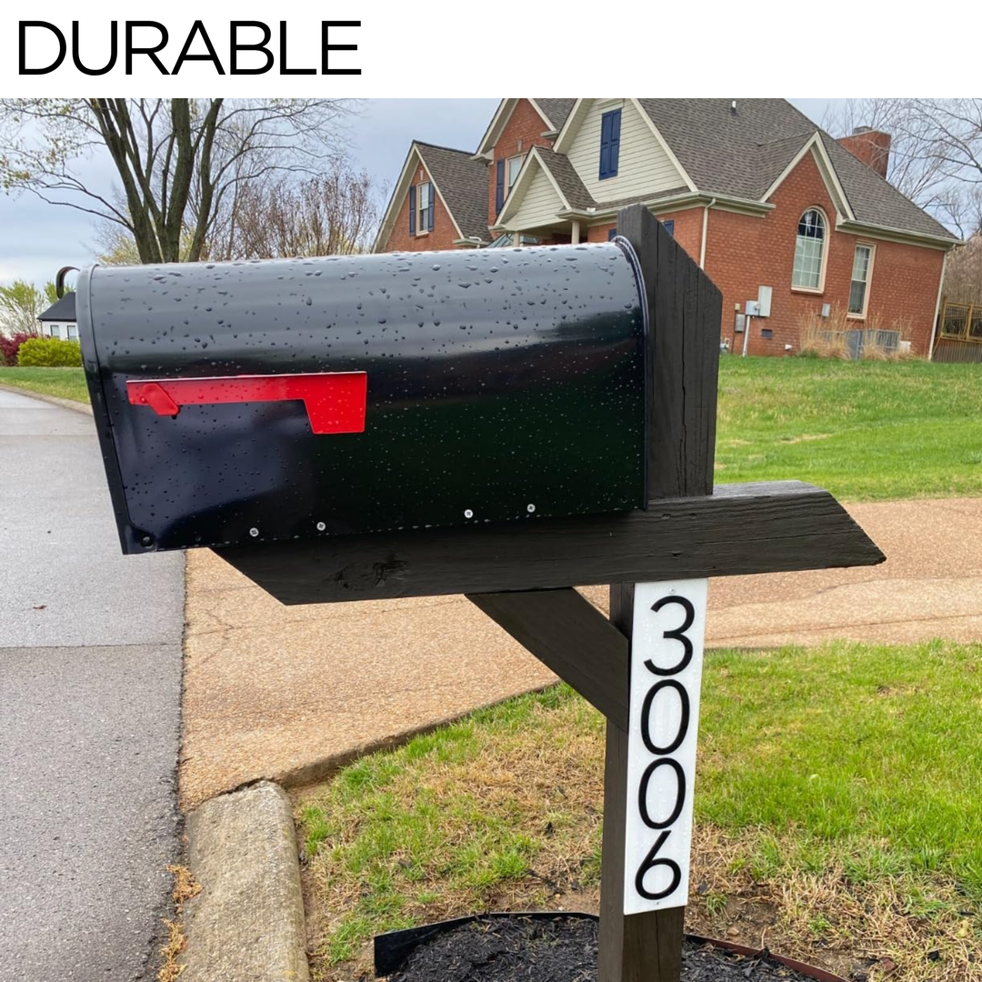 Reflective Modern Address Number Plaque - Weatherproof - Made in Minnesota (18x3 Use Number from Shipping Address))