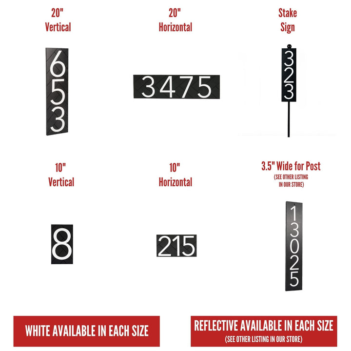 Grove Park Logo Customized Premium Large Address Sign (Black 20 Inch Vertical)