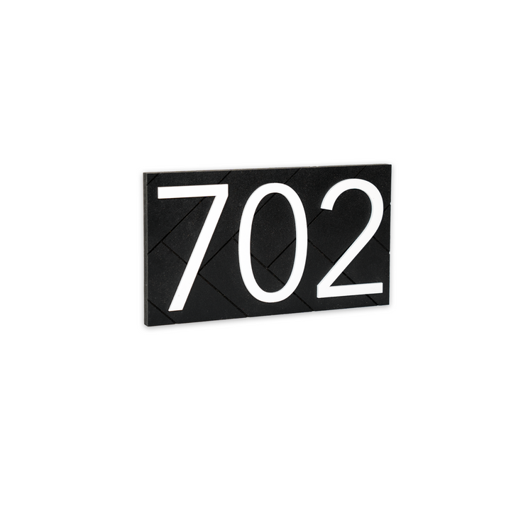 Customized Premium Large Address Sign (Black 10 Inch Horizontal)