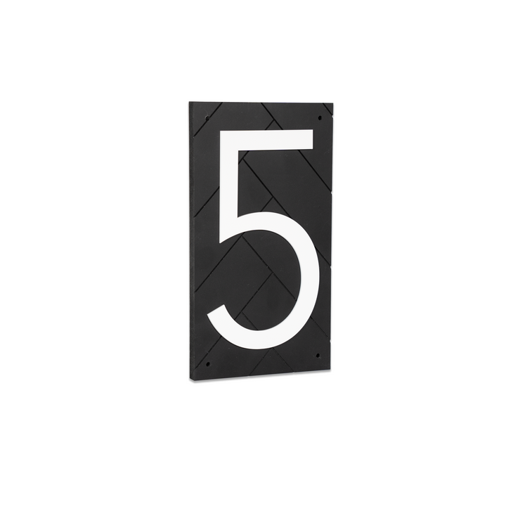 Customized Premium Large Address Sign (Black 10 Inch Vertical)