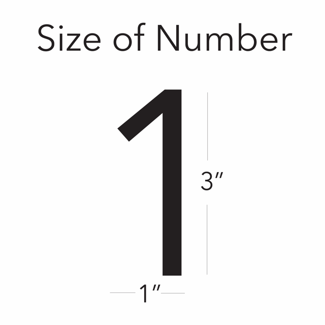 3D Acrylic Mailbox Numbers (2 inch - 3 inch - 4 inch)