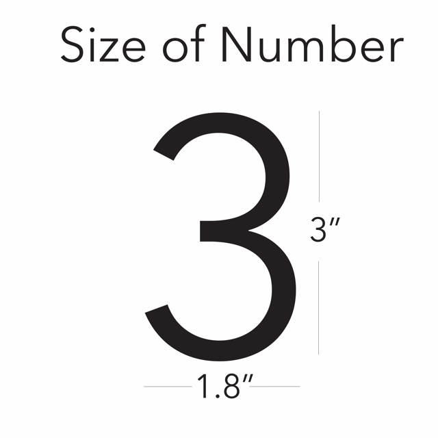 3D Acrylic Mailbox Numbers (2 inch - 3 inch - 4 inch)