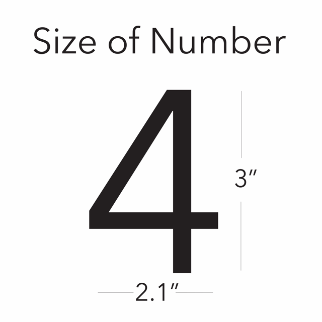 3D Acrylic Mailbox Numbers (2 inch - 3 inch - 4 inch)