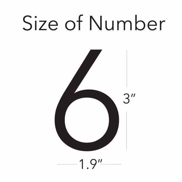 3D Acrylic Mailbox Numbers (2 inch - 3 inch - 4 inch)