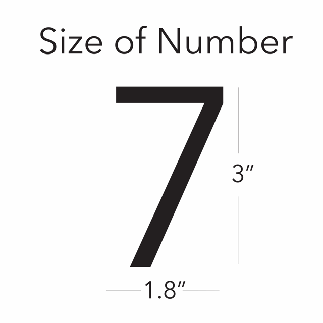 3D Acrylic Mailbox Numbers (2 inch - 3 inch - 4 inch)