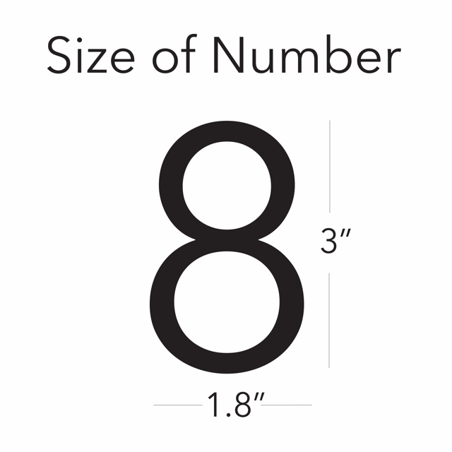 3D Acrylic Mailbox Numbers (2 inch - 3 inch - 4 inch)