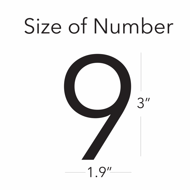 3D Acrylic Mailbox Numbers (2 inch - 3 inch - 4 inch)