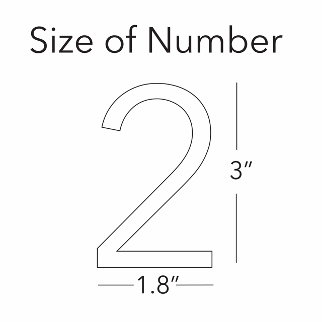 3D Acrylic Mailbox Numbers (2 inch - 3 inch - 4 inch)