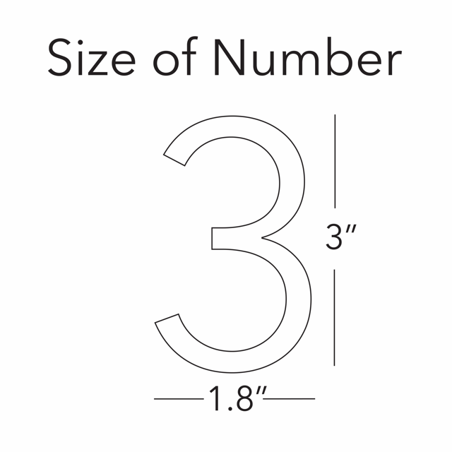 3D Acrylic Mailbox Numbers (2 inch - 3 inch - 4 inch)