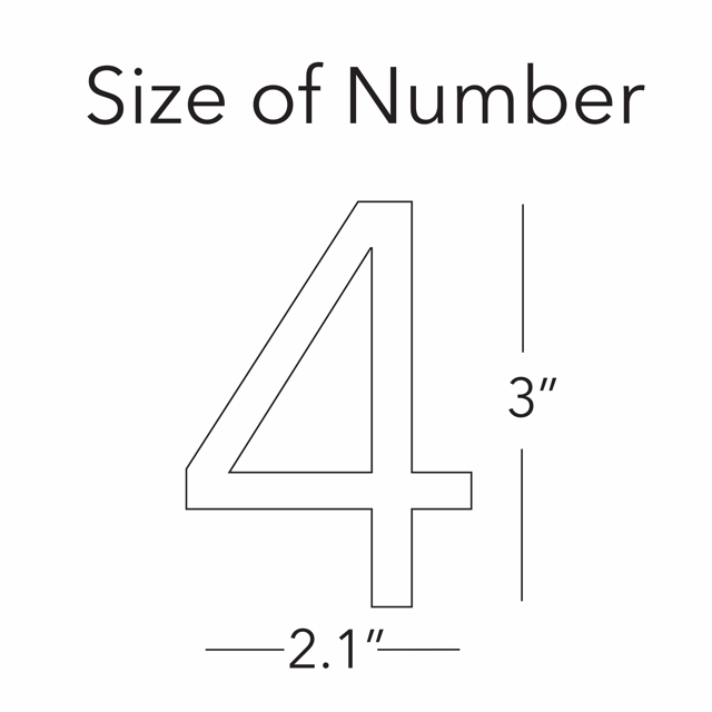 3D Acrylic Mailbox Numbers (2 inch - 3 inch - 4 inch)