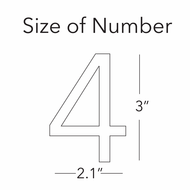 Números de buzón de acrílico 3D (negro, blanco)