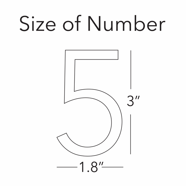 3D Acrylic Mailbox Numbers (2 inch - 3 inch - 4 inch)