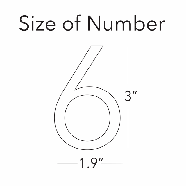 Números de buzón de acrílico 3D (negro, blanco)