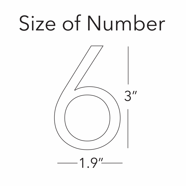 3D Acrylic Mailbox Numbers (2 inch - 3 inch - 4 inch)