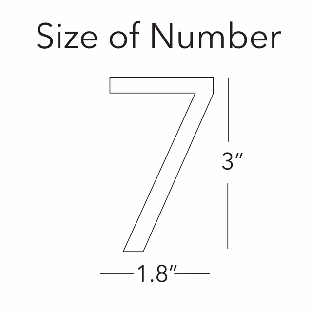 3D Acrylic Mailbox Numbers (2 inch - 3 inch - 4 inch)