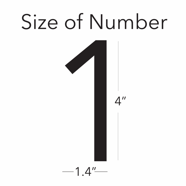 3D Acrylic Mailbox Numbers (2 inch - 3 inch - 4 inch)