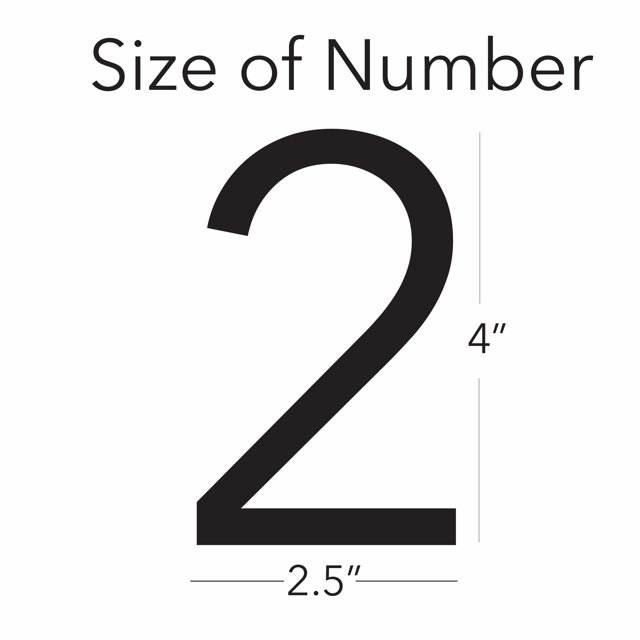 3D Acrylic Mailbox Numbers (2 inch - 3 inch - 4 inch)