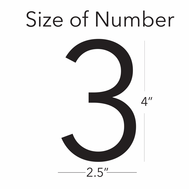 3D Acrylic Mailbox Numbers (2 inch - 3 inch - 4 inch)