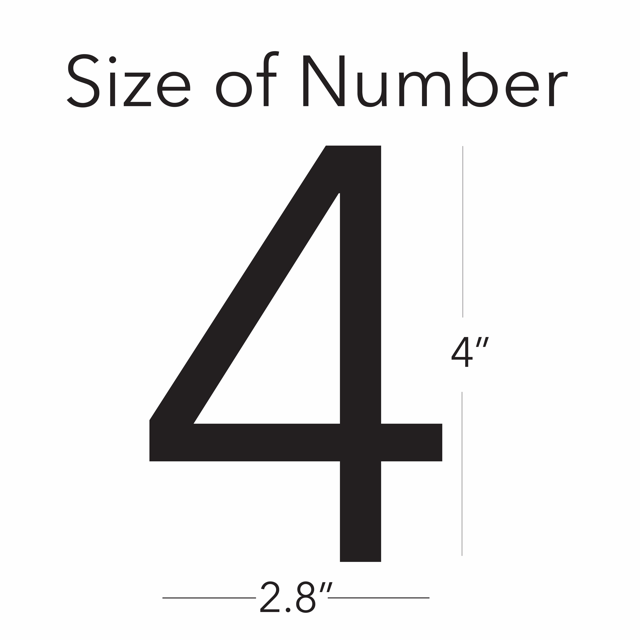 3D Acrylic Mailbox Numbers (2 inch - 3 inch - 4 inch)