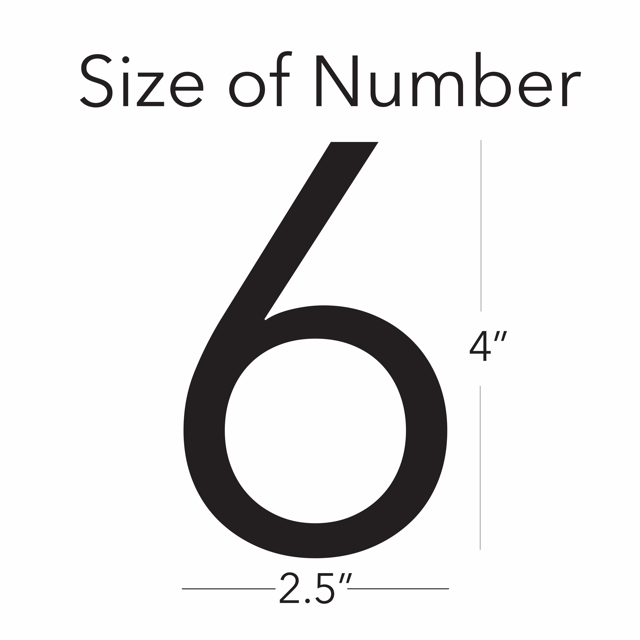 3D Acrylic Mailbox Numbers (2 inch - 3 inch - 4 inch)