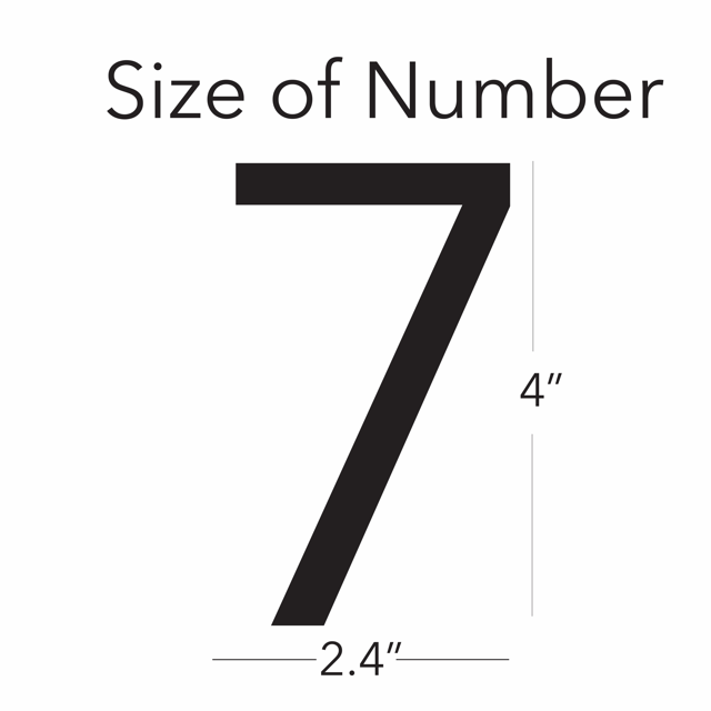 3D Acrylic Mailbox Numbers (2 inch - 3 inch - 4 inch)