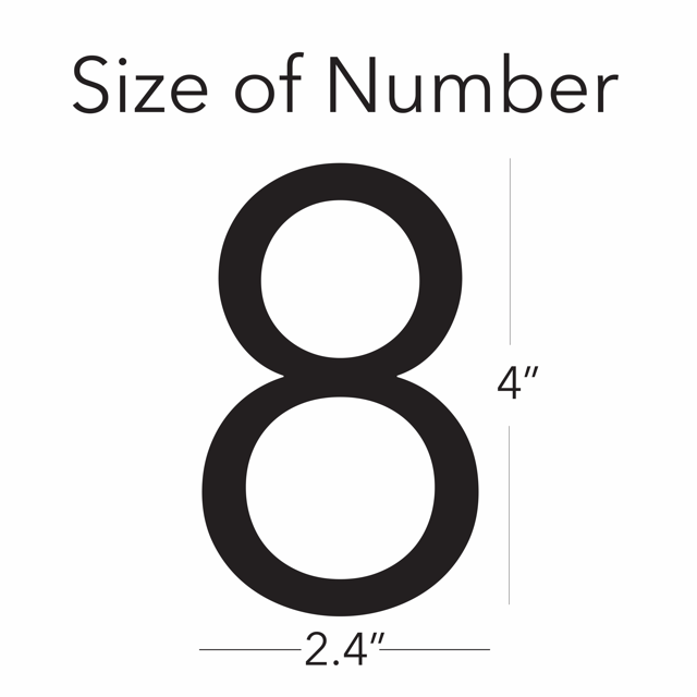 3D Acrylic Mailbox Numbers (2 inch - 3 inch - 4 inch)