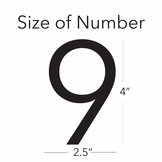 3D Acrylic Mailbox Numbers (2 inch - 3 inch - 4 inch)