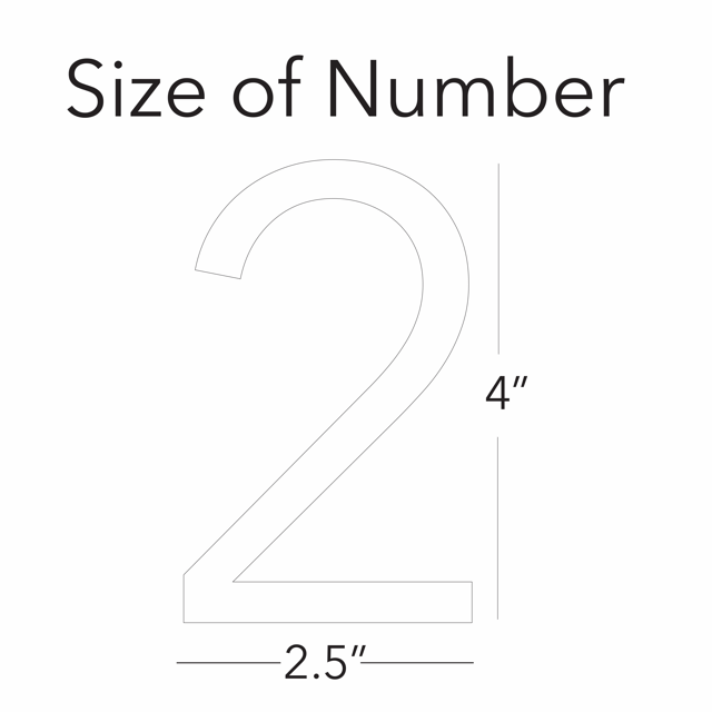 3D Acrylic Mailbox Numbers (2 inch - 3 inch - 4 inch)