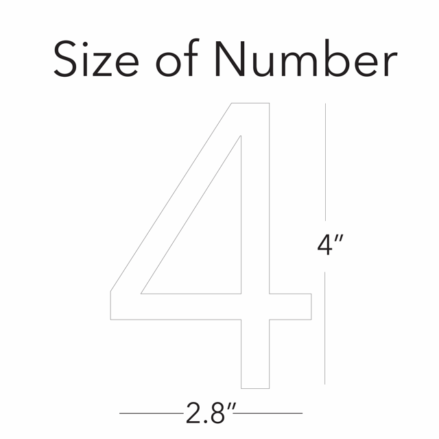 3D Acrylic Mailbox Numbers (2 inch - 3 inch - 4 inch)