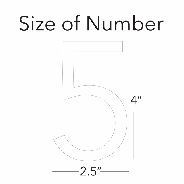 3D Acrylic Mailbox Numbers (2 inch - 3 inch - 4 inch)