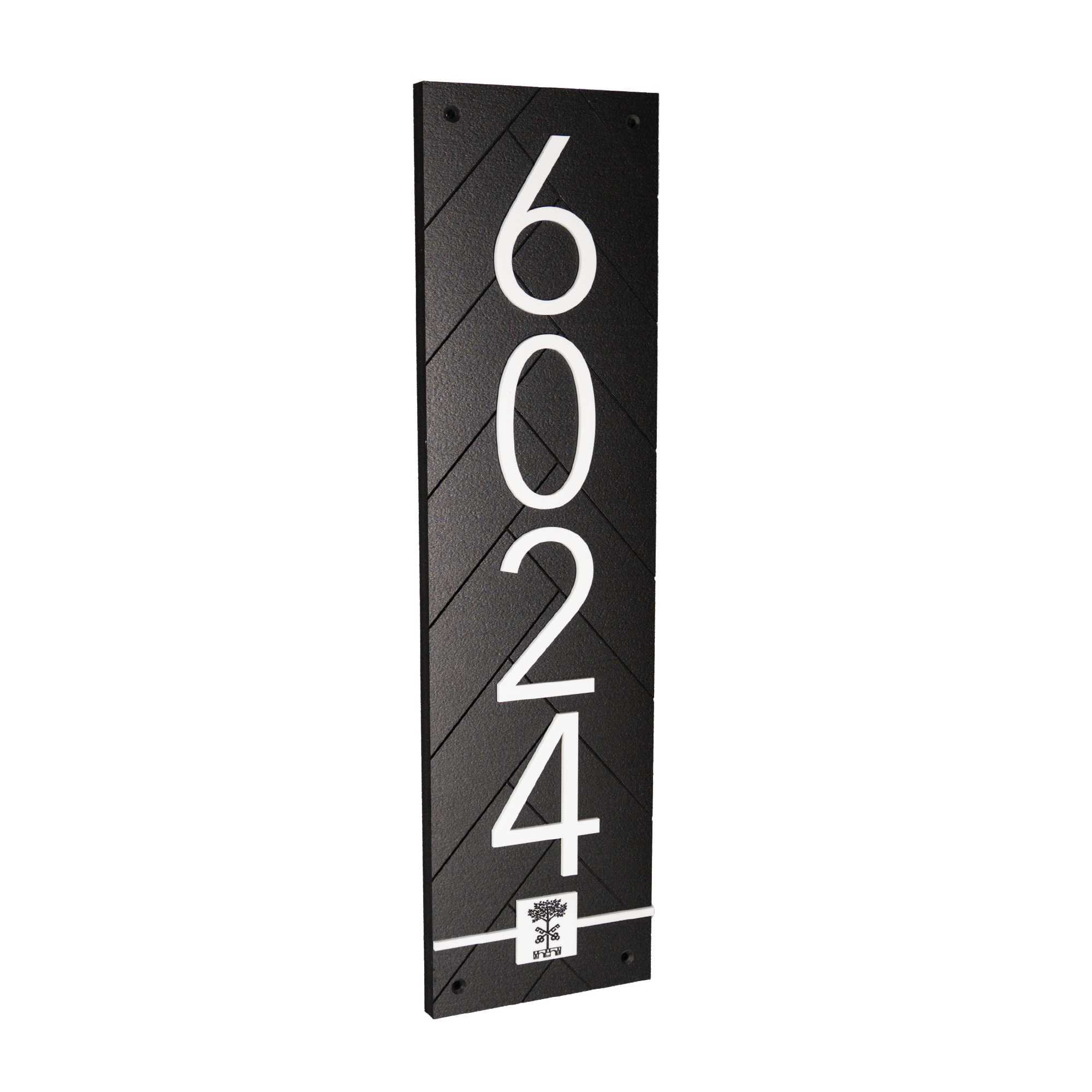 Grove Park Logo Customized Premium Large Address Sign (Black 20 Inch V ...